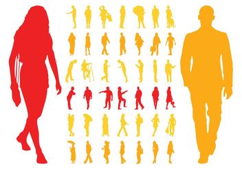 Silhouettes Of People - vector #157977 gratis